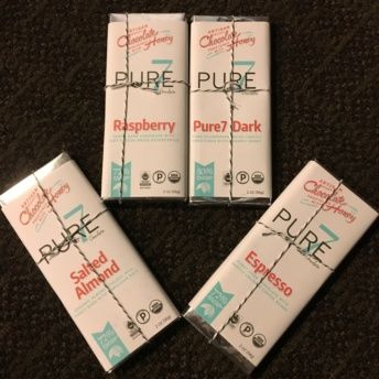 Gluten-free paleo chocolate bars by Pure7 Chocolate